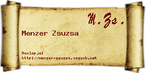 Menzer Zsuzsa névjegykártya
